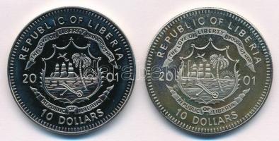 Libéria 2001. 10$ "Szabadság pillanatai - Ülő Bika 1876" multicolor + Libéria 2001. 10$ &q...