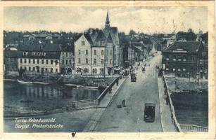 1930 Tartu, Dorpat; Vabadusesild / Freiheitsbrücke / bridge, automobile (fl)