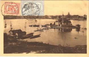 1928 Helsinki, Helsingfors; Etelä satama / Södra Hamnen / harbor, port, boats. TCV card (EK)