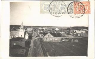 1928 Loimaa (?), street view, church. TCV card. photo