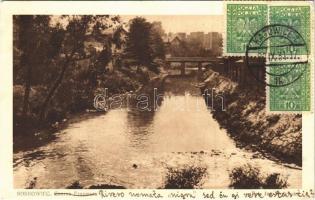1931 Sosnowiec, Sosnowitz; Czarna Przemsza / riverside, bridge. TCV card (EK)