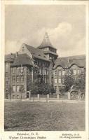1931 Katowice, Kattowitz; Wyzsze Gimnazjum Realne / Ob.-Realgymnasium / high school. Orig.-Aufn. vom Kunstverlag Max Steckel (EK)