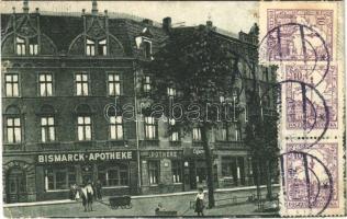 1927 Chorzów-Batory, Königshütte-Bismarck, Hajduki, Bismarckhütte (Chorzów); Bismarck Apotheke / pharmacy. Verlag Joh. Salbort. TCV card (EB)