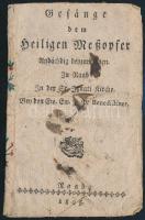 1805 Raab (Győr), Gesänge dem heiligen Meßopfer, 10p