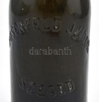 Rosenfeld Izidor Szeged 0,5l-es üveg, csorbákkal, m: 28,5 cm