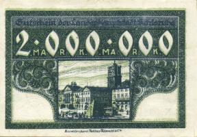 Német Birodalom/Weimari Köztársaság/Karlsruhe 1923.8. 2000.000M (2x) klf sorszámokkal T:I-,II