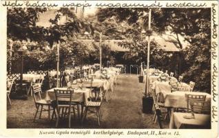 1935 Budapest II. Nardai Gyula vendéglője, kerthelyiség. Kút utca 13.