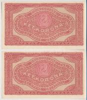 1920. 2K "2ab" (2x) csillagos sorszámmal, sorszámkövetők T:I- 
Adamo K7/1