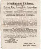 1830 Pest vármegye, nyomdai munkák árának megállapított előfizetési összegéről szóló hirdetmény, lát...