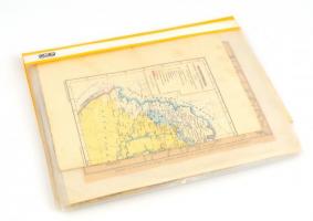 cca 1900-1950 10 db térkép, magyar és külföldi, közte Magyarország a bécsi béke korában, A Bükk turistaútjai, G. Freytags Karte der Kärntner und Isonzo-front, különböző méretekben, mappában