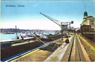 Pozsony, Pressburg, Bratislava; prístav / kikötő / port (EB)