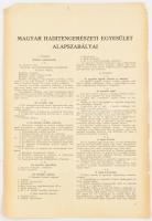 1937 Magyar Haditengerészeti Egyesület alapszabályai, szakadásokkal, 4p