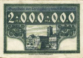Német Birodalom/Weimari Köztársaság/Karlsruhe 1923.8. 2000.000M (2x) klf sorszámokkal T:II