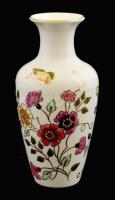 Zsolnay pillangómintás porcelán váza, kézzel festett, jelzett, hibátlan, m: 16 cm
