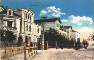 1915 Trencsén, Trencín; Liget utca / street (Rb)