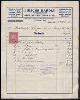 1931 Győr, Liesche Károly Papírkereskedő fejléces számlája