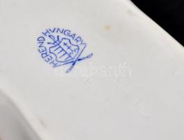 Herendi Viktória mintás porcelán cipő, kézzel festett, jelzett, apró kopásnyomokkal, 10×4×5 cm