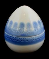 Aquincum porcelán tojás. Kézzel festett, jelzett, hibátlan. 9 cm