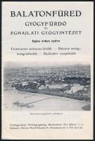 cca 1930-1940 Balatonfüred Gyógyfürdő és Éghajlati Gyógyintézete - Szívbetegek gyógyhelye ismertető prospektus