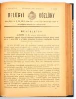 1899 A Belügyi Közlöny teljes évfolyama, korabeli félvászon kötésben, szép állapotban.