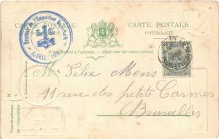 1905 Souvenir de l'Exposition de Liege. Le Panorama / Liege International World's Fair adv...