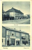 1941 Perecseny, Perechyn, Perecin (Ung megye); utca, Hangya és Tancár János üzlete / street, shops