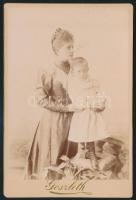 cca 1890 Műtermi páros portrék, 3 db keményhátú fotó, 17×11 és 21×11 cm