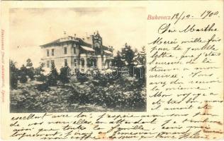 1900 Bükkfalva, Bukovec, Bukovat; Gróf Serényi József kastélya. Divald / castle (EK)