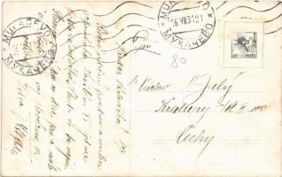 1931 Munkács, Mukacheve, Mukacevo; gyerek rollerverseny résztvevői, bicikli / children scooter race,...