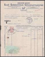 1943 Marosvásárhely, Breckner Vilmos Első Székelyföldi Gőzszappangyár fejléces számlája