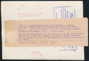 cca 1940 Teniszverseny, Magyarország Németország ellen, hátoldalon feliratozott sajtófotó, 13×18 cm