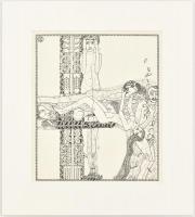 Kozma Lajos (1884-1948): Születés, cinkográfia, papír, jelzett a cinkográfián, paszpartuban, 19,5×16...