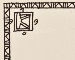 Kozma Lajos (1884-1948): Születés, cinkográfia, papír, jelzett a cinkográfián, paszpartuban, 19,5×16...