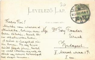 1906 Vesuvio, Mount Vesuvius; eruption at night. photo