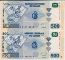 Kongó 2013. 500Fr (2x) sorszámkövetők T:I,I- Congo 2013. 500 Francs (2x) sequential serials C:UNC,AU