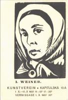 1937 I. Weiner. Kunstverein Kapitulská 13.A. Bratislava / Art advertisement + So. Stpl