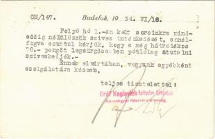 1934 Gróf Keglevich István utódai konyakgyár részvénytársaság Budafokon. reklám / Hungarian cognac factorys advertisement (EK)