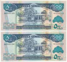 Szomáliföld 2016. 500Sh (2x) sorszámkövetők T:I- Somaliland 2016. 500 Shillings (2x) sequential serials C:AU