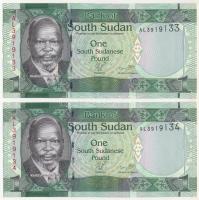 Dél-Szudán 2011. 1Ł (2x) sorszámkövetők T:I- South Sudan 2011. 1 Pound (2x) sequential serials C:AU