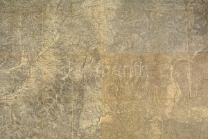 Nyitrabánya-Stubnyai vonal térképe, vászontérkép, 104×76 cm