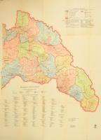 1943 Magyarország közigazgatási térképe, 1:500:000, Bp., M. Kir. Honvéd Térképészeti Intézet, 2 térk...