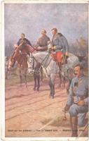 1916 Gebet vor der Schlacht / Ima az ütközet előtt / WWI Austro-Hungarian K.u.K. military art postcard, prayer before battle. G.G.W.II. Nr. 113. + "K.U.K. FELDPOSTAMT 94" (kopott sarkak / worn corners)