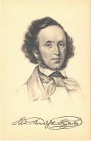 Felix Mendelssohn Bartholdy, German composer. Stengel art postcard (EK)