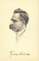 Friedrich Wilhelm Nietzsche, German philosopher. Stengel art postcard