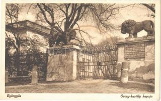 1931 Gyöngyös, Orczy kastély kapuja (fl)