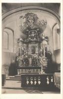 1933 Mátraverebély, Szentkúti kegyhely, a kegytemplom főoltára, belső (ragasztónyom / glue mark)
