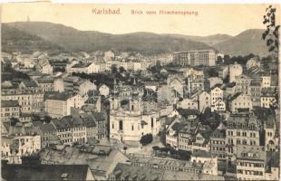 1910 Karlovy Vary, Karlsbad; Blick vom Hirschensprung (EK)