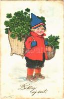 1928 Boldog újévet! / New Year greeting. Meissner & Buch Nr. 3127. litho (fl)