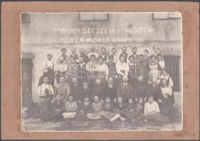 1922 Szczecyn-Wloseni Alter-Morer-Brody gyár munkásai / Poland factory workers 28x21 cm