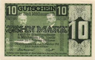 Német Birodalom/Császárság/Mühlhausen i. Thüringen 1918.10.31. 10M (2x) klf variánsok T:I,I-